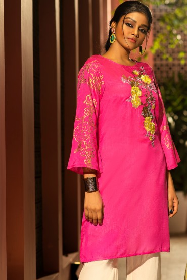 Embroidered Floral Tunic