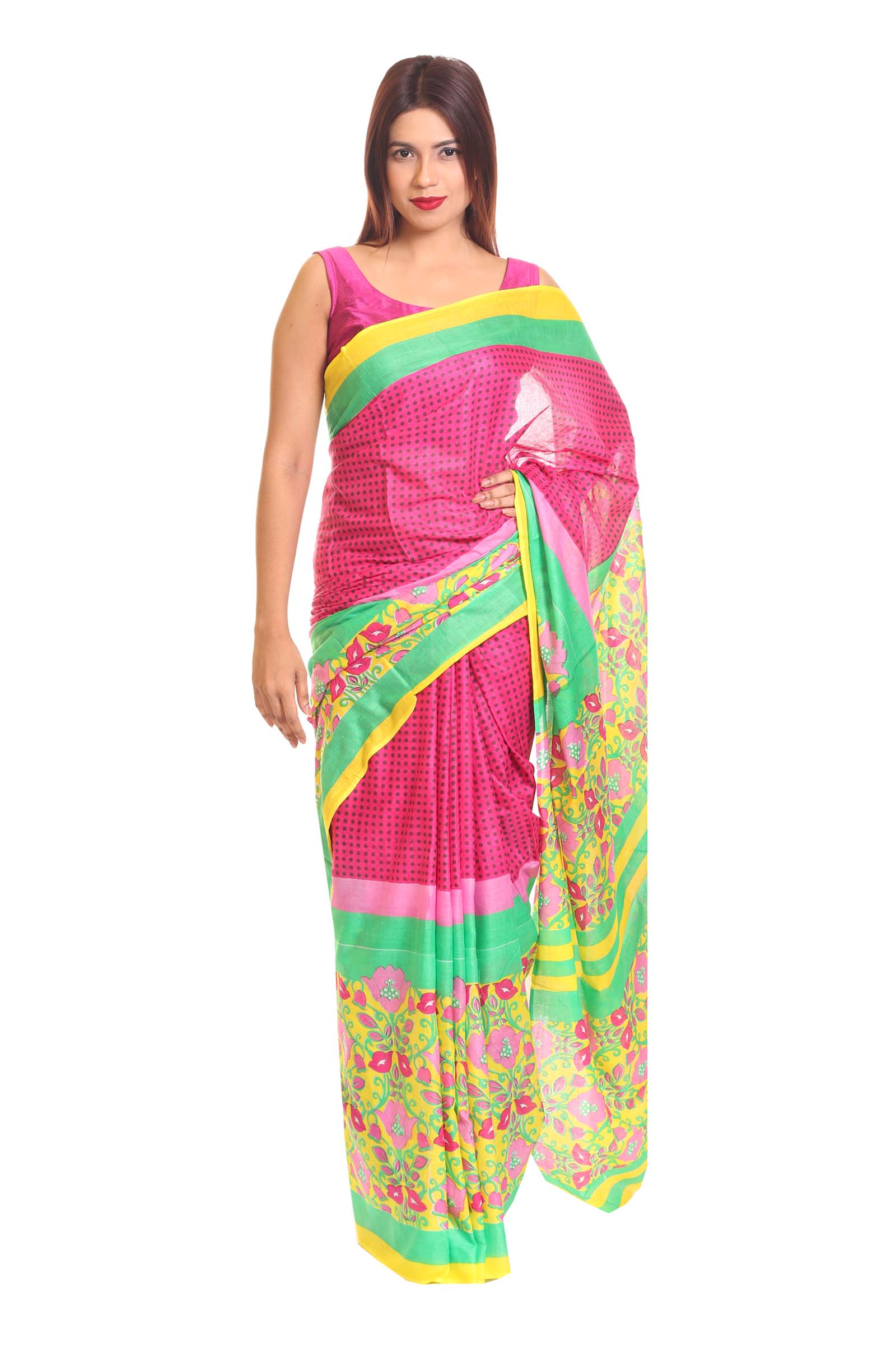  Ball Printed Floral Sari