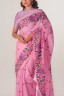Floral Embroidered Cotton Sari
