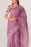 Floral Embroidered Cotton Sari