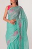 Floral Embroidered Cotton Sari