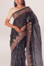 Ornate Embroidered Cotton Sari