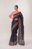 Peony Embroidered Cotton Sari