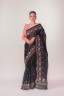 Peony Embroidered Cotton Sari