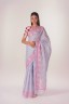 Peony Embroidered Cotton Sari