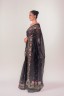 Peony Embroidered Cotton Sari