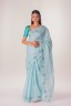 Lace Stitch Embroidered Cotton Sari