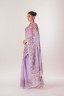 Rose Embroidered Cotton Sari