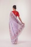 Rose Embroidered Cotton Sari
