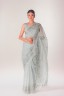 Half Silk Embroidered Floral Sari
