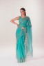 Half Silk Embroidered Floral Sari