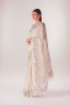 Half Silk Embroidered Floral Sari