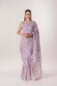 Half Silk Embroidered Lotus Sari
