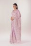 Half Silk Embroidered Lotus Sari