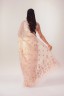 Half Silk Embroidered Lotus Sari