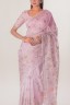Half Silk Embroidered Lotus Sari