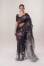 Peony Embroidered Half Silk Sari