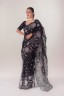 Peony Embroidered Half Silk Sari