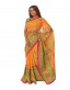 Printed Applique Embroidered Cotton Sari