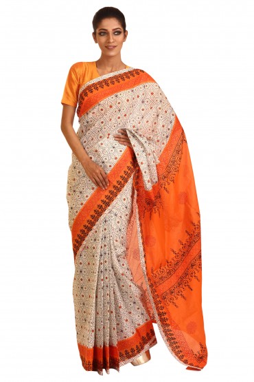 Abstract Print Sari