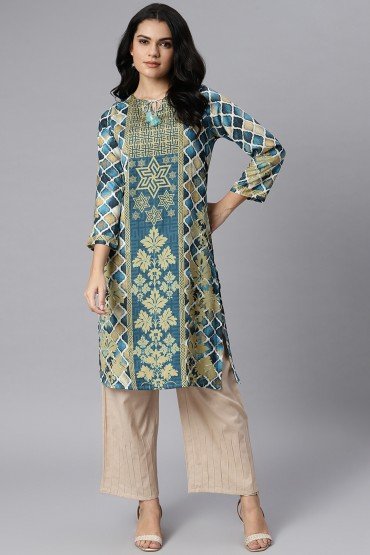 Aztec Print Tunic with Tassels